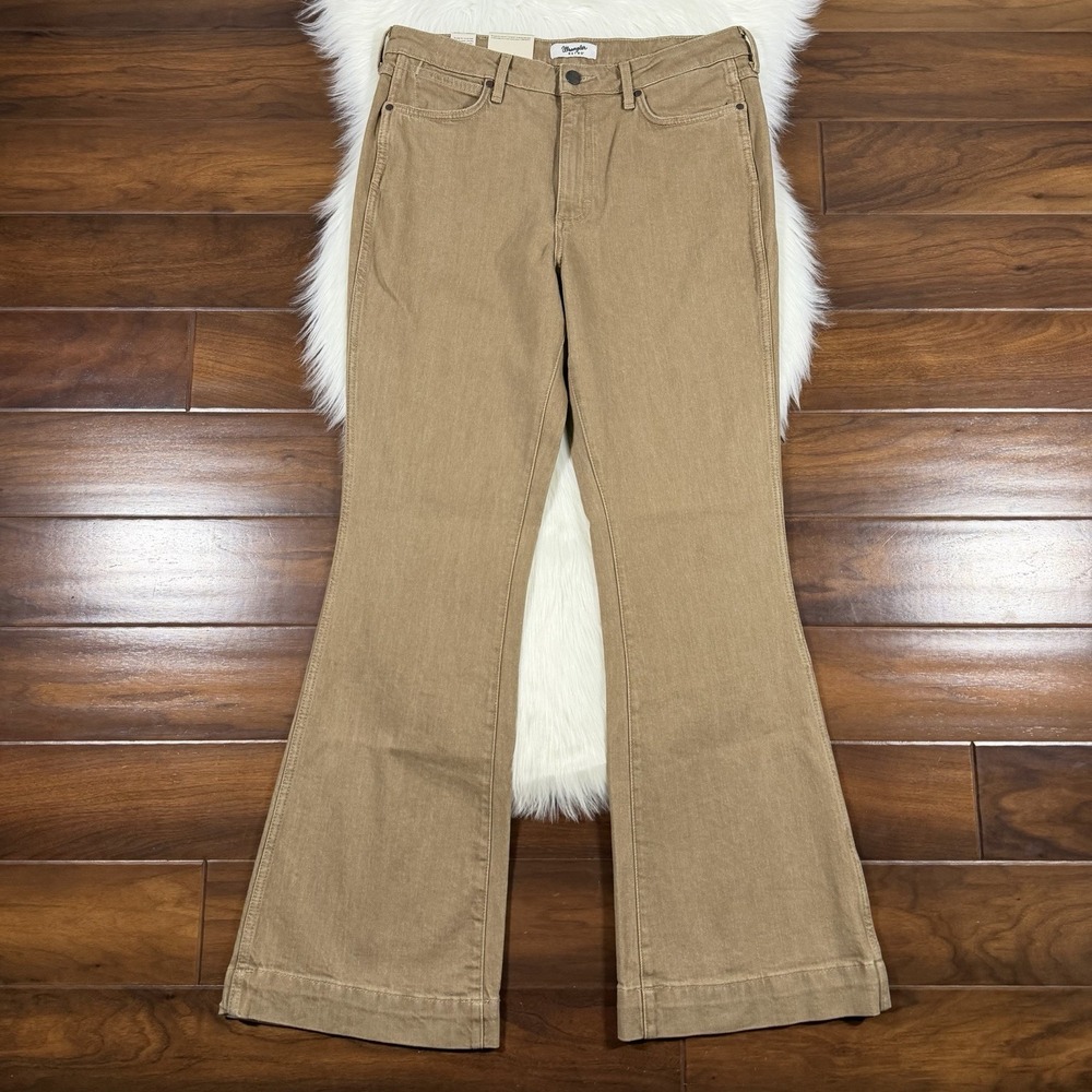 Wrangler Women's Size 33 X 34 Tan Emersyn Retro Bailey High Rise Trouser Jeans